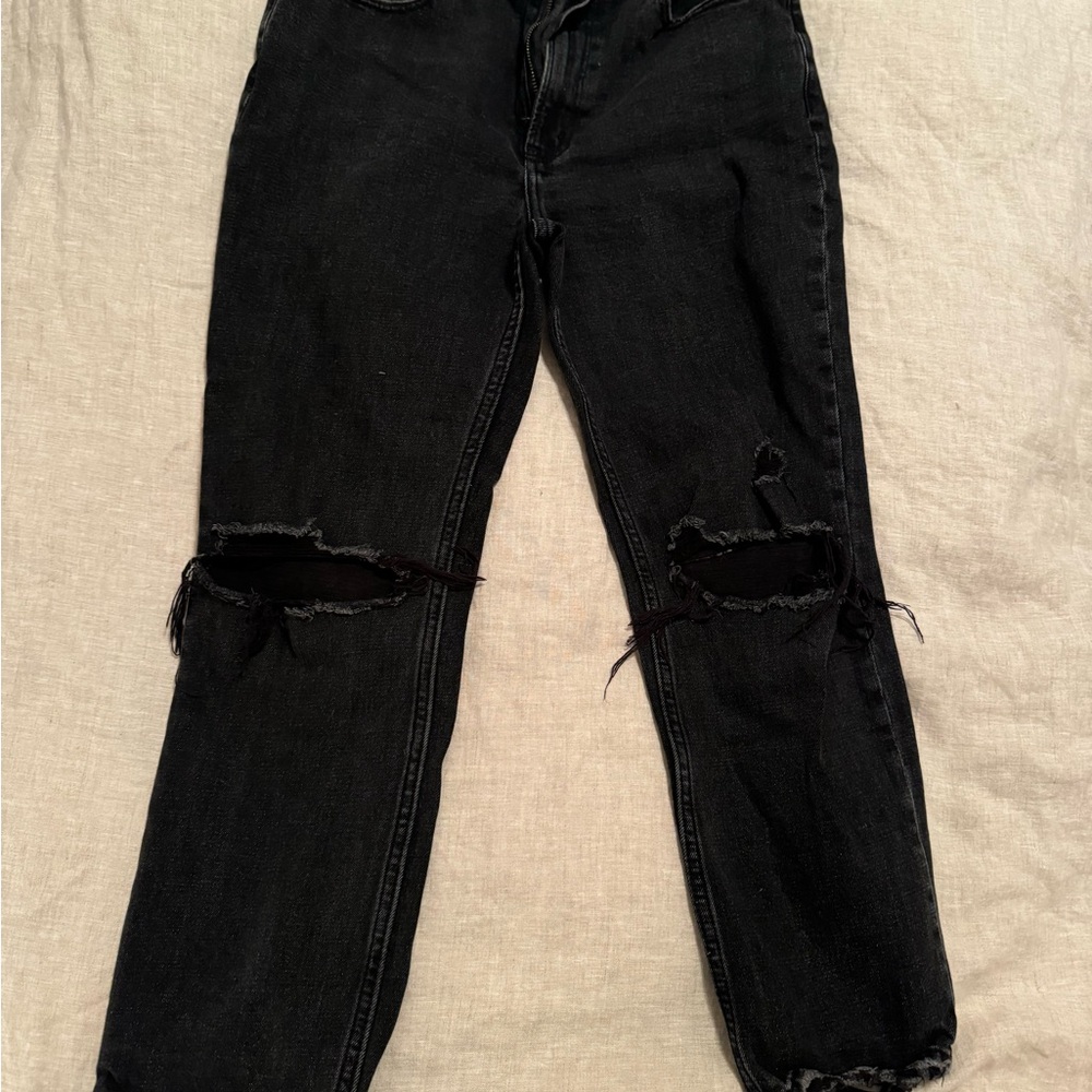 Women's Black Distressed Jeans